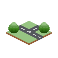 conjunto de coleção de cenário universal 3d paisagem isométrica png