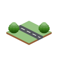 conjunto de coleção de cenário universal 3d paisagem isométrica png