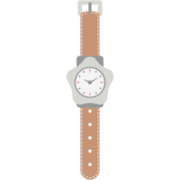 wristwatch analog classic brown leather strap watch png