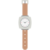 montre-bracelet analogique classique bracelet en cuir marron montre png