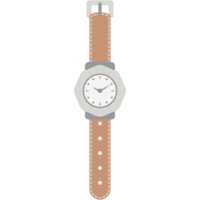 montre-bracelet analogique classique bracelet en cuir marron montre png