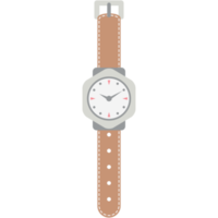 reloj de pulsera analógico clásico correa de cuero marrón png