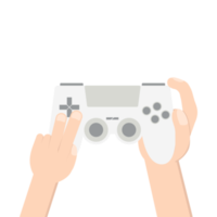 gamer hand holding joystick game controller pad png