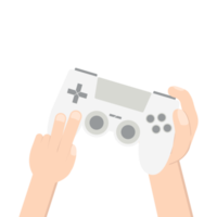 gamer hand holding joystick game controller pad png