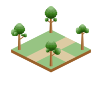 isometric landscape 3d universal scenary collection set png