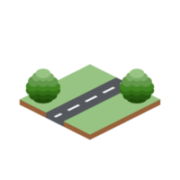 conjunto de coleção de cenário universal 3d paisagem isométrica png