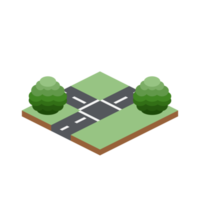 conjunto de coleção de cenário universal 3d paisagem isométrica png