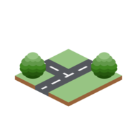 conjunto de coleção de cenário universal 3d paisagem isométrica png