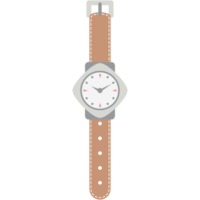 reloj de pulsera analógico clásico correa de cuero marrón png