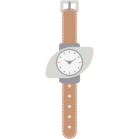 reloj de pulsera analógico clásico correa de cuero marrón png