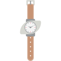 montre-bracelet analogique classique bracelet en cuir marron montre png