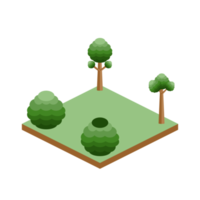 isometric landscape 3d universal scenary collection set png