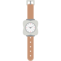 wristwatch analog classic brown leather strap watch png