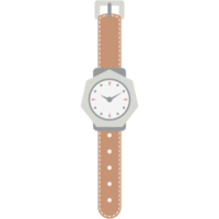 wristwatch analog classic brown leather strap watch png
