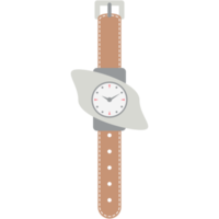 montre-bracelet analogique classique bracelet en cuir marron montre png