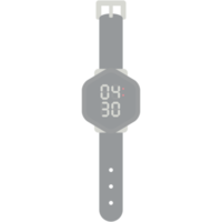 Digitaluhr Armbanduhr schwarzes Kautschukband png