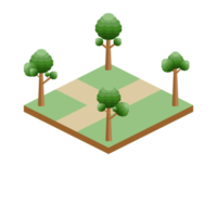 conjunto de coleção de cenário universal 3d paisagem isométrica png