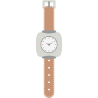 wristwatch analog classic brown leather strap watch png