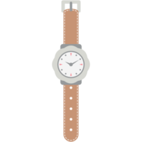 wristwatch analog classic brown leather strap watch png