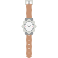 wristwatch analog classic brown leather strap watch png