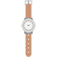 wristwatch analog classic brown leather strap watch png