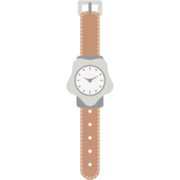 wristwatch analog classic brown leather strap watch png