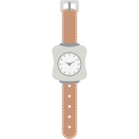 reloj de pulsera analógico clásico correa de cuero marrón png