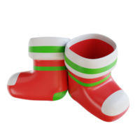 calcetines de adorno de navidad de ilustración 3d png