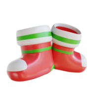 calcetines de adorno de navidad de ilustración 3d png