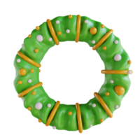 couronne de fleurs de noël illustration 3d png