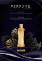 Luxury Perfume for Women on Dark Background vector