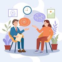 Counseling Session Mental Health Concept vector
