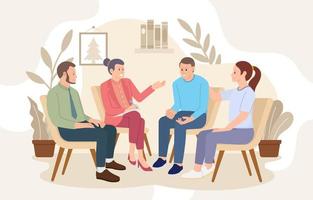 Group Counseling Session Activity Concept vector