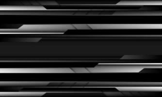 Abstract silver black cyber ultramodern futuristic geometric design technology background vector
