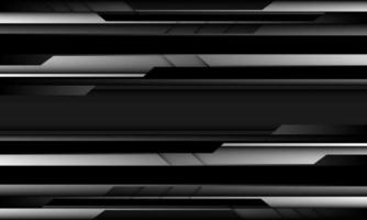 Abstract silver black cyber ultramodern futuristic geometric design technology background vector