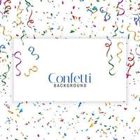 Stylish decorative colorful confetti rectangle frame background vector