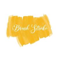 Modern yellow watercolor brush stroke elegant design vector