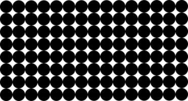 Rows of black circles background. Monochrome spot balls connected together by grid on surface. Simple minimalistic design for vector decoration