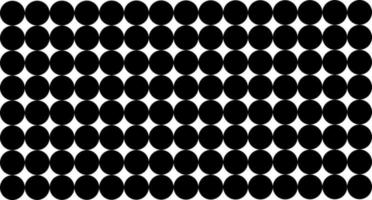 Rows of black circles background. Monochrome spot balls connected together by grid on surface. Simple minimalistic design for vector decoration