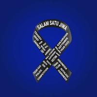 mourning theme vector design for the incident that befell Arema fc football fans