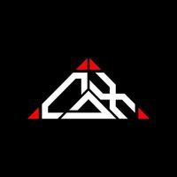 diseño creativo del logotipo de la letra cdx con gráfico vectorial, logotipo simple y moderno de cdx en forma de triángulo. vector