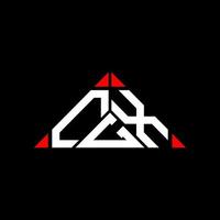 Diseño creativo del logotipo de la letra cgx con gráfico vectorial, logotipo cgx simple y moderno en forma de triángulo. vector