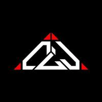 CLJ letter logo creative design with vector graphic, CLJ simple and modern logo in triangle shape.