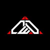 cwd letter logo diseño creativo con gráfico vectorial, cwd logo simple y moderno en forma de triángulo. vector