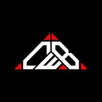 CWB letter logo creative design with vector graphic, CWB simple and modern logo in triangle shape.