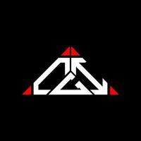 CGI letter logo creative design with vector graphic, CGI simple and modern logo in triangle shape.