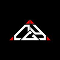 CGY letter logo creative design with vector graphic, CGY simple and modern logo in triangle shape.