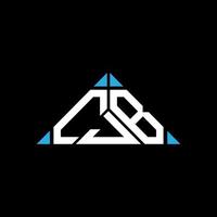 Diseño creativo del logotipo de la letra cjb con gráfico vectorial, logotipo simple y moderno de cjb en forma de triángulo. vector