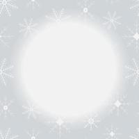 Winter snowflake frame. Copy space vector template. New Year, Christmas background for postcards, banners, greeting