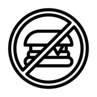 No Fast Food Icon Design vector